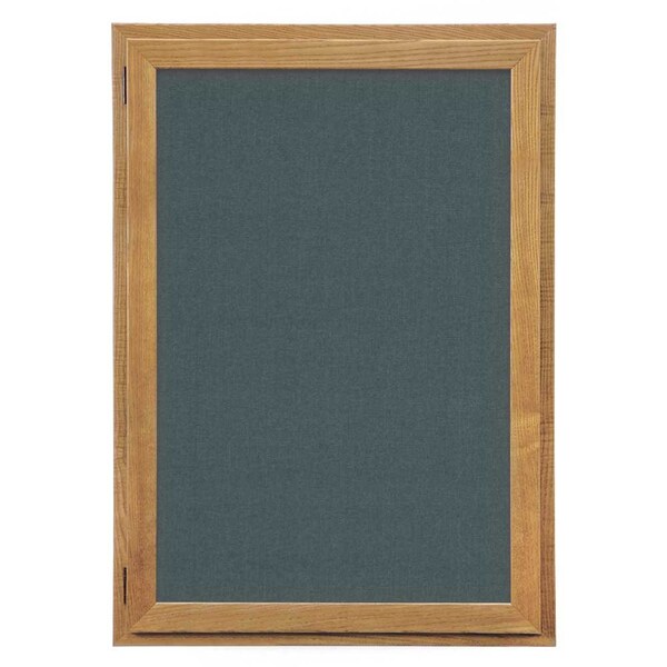 Outdoor Enclosed Combo Board, 72"x36", Black Frame/Blue & Pearl